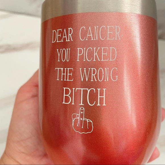 Metallic 12 oz Wine Tumbler with Lid - Picture 8 of 8